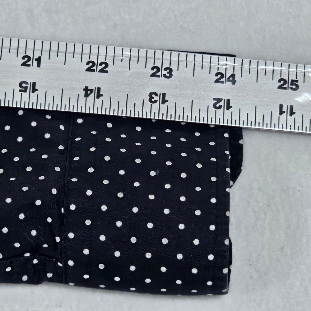 Lauren Ralph Lauren Womens Navy Blue Polka Dot Non Iron Cotton Shirt Medium - Picture 7 of 9